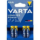 Varta Longlife Power batterij AAA blister(4) Varta Longlife Power batterij AAA blister(4)