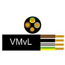 Kabel H05VV-F VMVL rond 4x0,75qmm zwart Kabel H05VV-F VMVL rond 4x0,75qmm zwart
