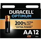 Duracell Optimum batterij AA blister(12) Duracell Optimum batterij AA blister(12)