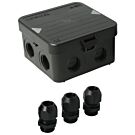 Kabeldoos Attema AK1 + 3 wartels M20 IP65 zwart Kabeldoos Attema AK1 + 3 wartels M20 IP65 zwart