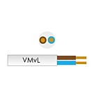 Kabel H03VV-F VMVS rond 2x0,75qmm zilver transparant Kabel H03VV-F VMVS rond 2x0,75qmm zilver transparant