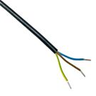 Aansluitsnoer 3x1mm, 3m Zwart PVC 