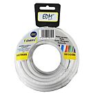 EDM PVC Kabel 10m Wit - 2x1qmm Rond