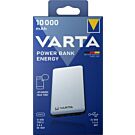 Powerbank 10.000mA zilver USB + USB-C