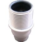 Fitting wit E14 met borst en draad m10x1 