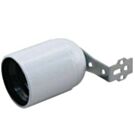 Lampfitting, lamphouder E27 wit met gladde mantel en haakse montagebeugel 6042740