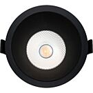 LED downlighter zwart reflector 6W 4000K dimbaar LED downlighter zwart reflector 6W 4000K dimbaar