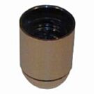 Lampfitting, lamphouder E27 goudkleurig glad 605110