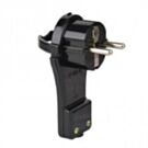 Stekker met randaarde extra plat haaks zwart Stekker met randaarde extra plat haaks zwart