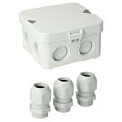 Kabeldoos Attema AK1 + 3 wartels M25 IP65 grijs Kabeldoos Attema AK1 + 3 wartels M25 IP65 grijs