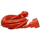 Verlengsnoer PVC oranje 3x1qmm 30m