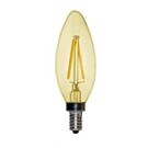 LED kaars E14 2-15W 2200K filament gold dimbaar
