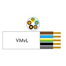 Kabel H05VV-F VMVL rond 5x0,75qmm wit