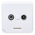 Coax einddoos radio/TV inbouw/opbouw TRAS-2000