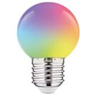 LED kogellamp E27 RGB 1W LED kogellamp E27 RGB 1W