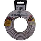 EDM Kabel ovaal plat 2x1qmm wit 10m EDM Kabel ovaal plat 2x1qmm wit 10m