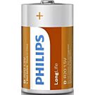 Philips LongLife D Batterijen - 2-pack Blister Philips LongLife D Batterijen - 2-pack Blister