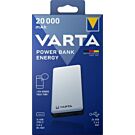 Varta Powerbank 20.000mAh Zilver USB + USB-C