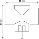 DPM Stekkeradapter 3-voudig Zwart T-Model DPM Stekkeradapter 3-voudig Zwart T-Model