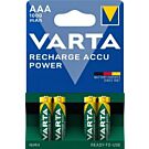 Varta NiMH oplaadbare batterij AAA 1000mA blister(4) Varta NiMH oplaadbare batterij AAA 1000mA blister(4)