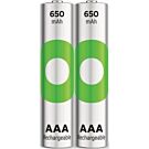 GP NiMH Oplaadbare AAA-batterijen 650mAh 2-pack