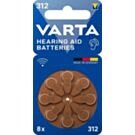 Varta Gehoorcel Batterij V312 - Blister (8 stuks)
