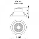 LED downlighter zwart reflector 3CCT 15W LED downlighter zwart reflector 3CCT 15W