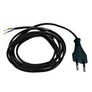 euro aansluitsnoer 3 meter zwart 2x0.75 