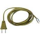 euro aansluitsnoer goud 2x0.75 2 meter lamp kabel 230v apparaat snoer
