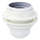 Fitting, lamphouder met schroefdraad wit E27 met 2 ringen 54367