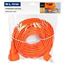 Blow Verlengsnoer Oranje 20m - Ongeaard PVC Kabel Blow Verlengsnoer Oranje 20m - Ongeaard PVC Kabel