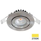 LED inbouwspot 5W 2700K 62mm 60gr rond verstelbaar geschuurd staal