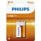 Philips Longlife batterij 9V blister(1) Philips Longlife batterij 9V blister(1)