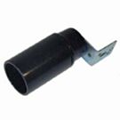 Fitting E14 zwart met haakse beugel glad 54347