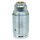 Fitting, lamphouder E14 metaal vol buitendraad chroomkleurig M10x1 Fitting, lamphouder E14 metaal vol buitendraad chroomkleurig M10x1