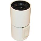 Fitting, lamphouder E27 glad wit met wipschakelaar 