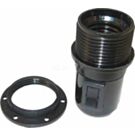 Fitting, lamphouder zwart E27 half hoog met wipschakelaar