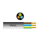 Kabel H05VV-F VMVL rond 3x1qmm zwart