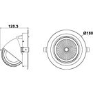 LED downlighter wit 18-30W 3000K banaan model 45gr LED downlighter wit 18-30W 3000K banaan model 45gr