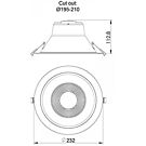 LED downlighter zwart reflector 28W Tri-White LED downlighter zwart reflector 28W Tri-White