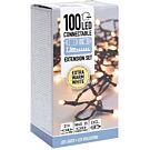 Koppelbare strengverlichting 100 LEDS 7,5m extra warm wit