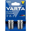 Varta Lithium AAA Batterijen Blister (4 st.)
