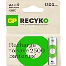 GP ReCyko AA 1300mAh NiMH Oplaadbare Batterijen - 4-Pack GP ReCyko AA 1300mAh NiMH Oplaadbare Batterijen - 4-Pack