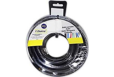 EDM Kabel 3x1qmm Zwart 10m - PVC Rond
