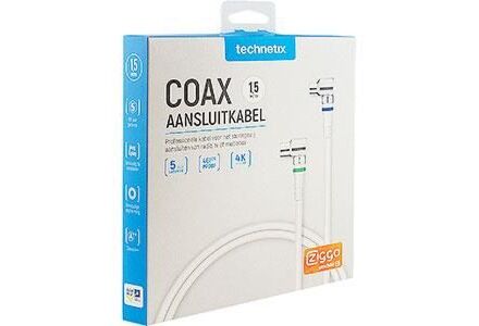 Technetix Coax Kabel 1.5m Ziggo 4K Geschikt