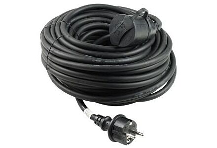 Technik Verlengsnoer Neopreen 20m IP44 Zwart