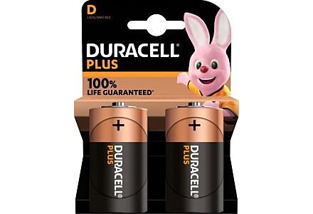 Duracell Plus Alkaline D Batterij 2-pack