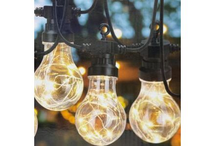Feestverlichting 20 lampen A60 warmwit helder koppelbaar