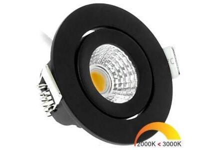 LED inbouwspot 5W DimToWarm 62mm 36gr rond verstelbaar zwart