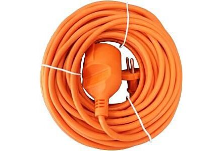 Verlengsnoer PVC oranje 2x1qmm 30m